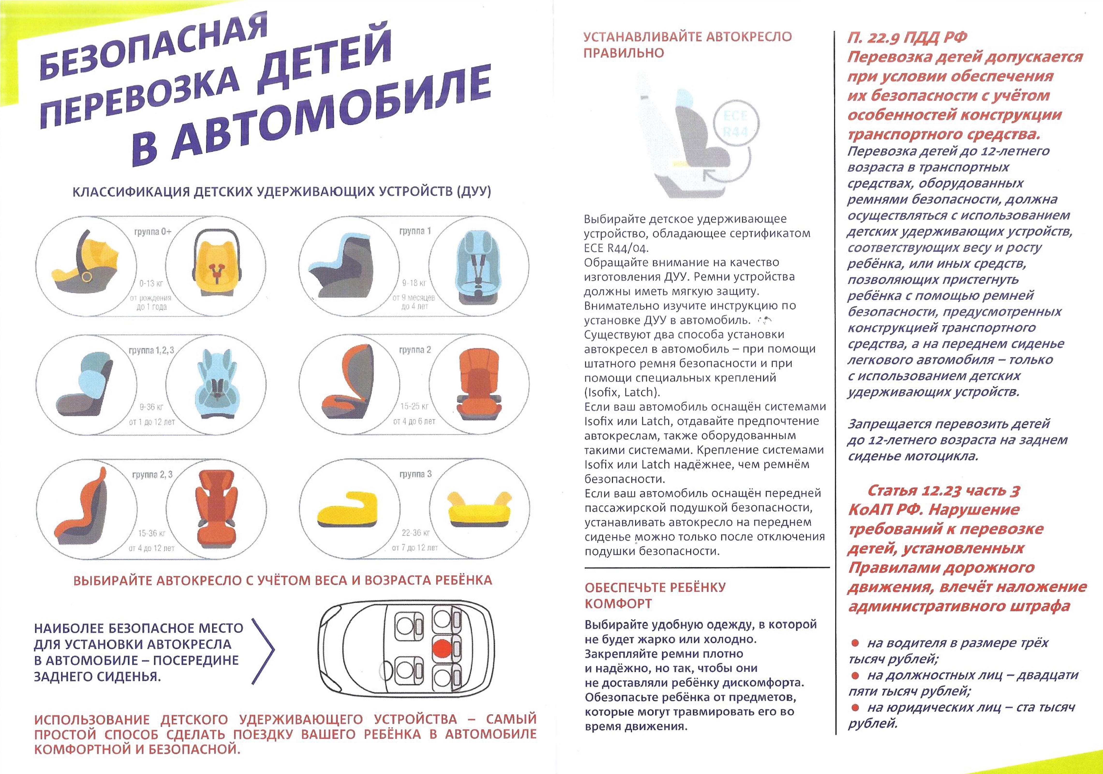 Можно ли перевозить ребенка 5 лет без кресла